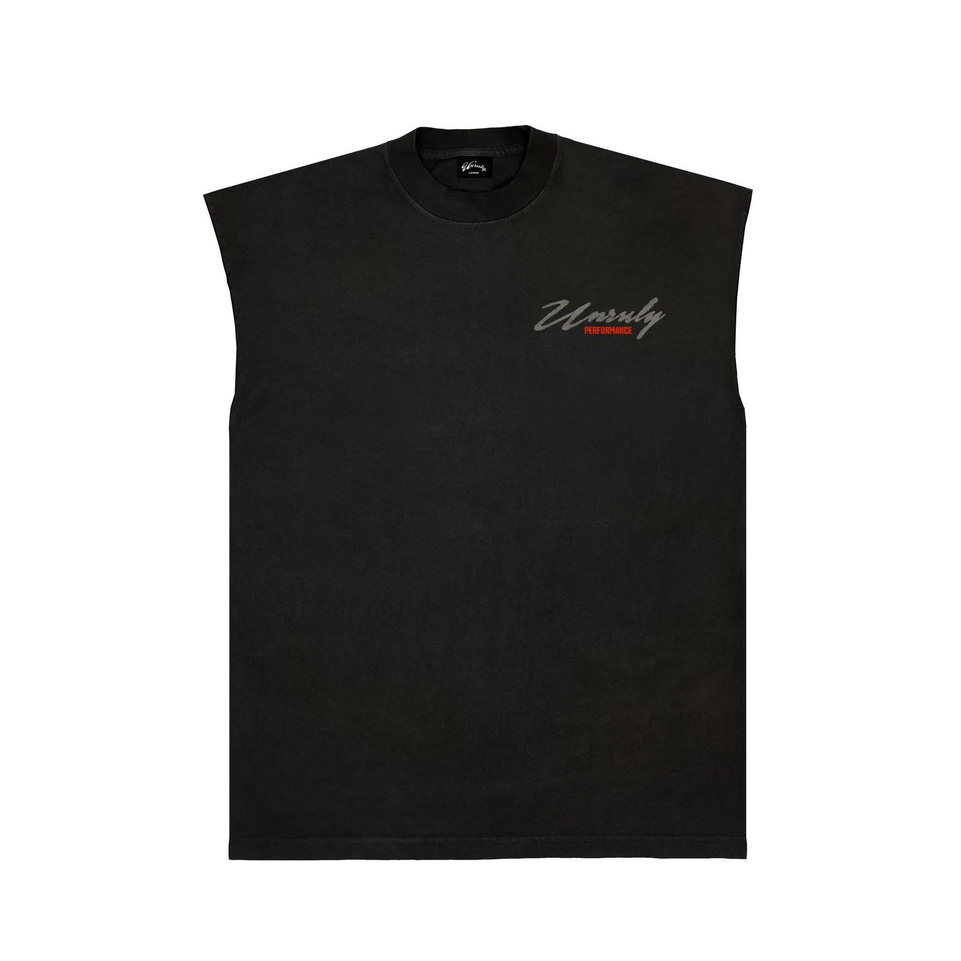 "FLAMES" MUSCLE TEE (BLACK)