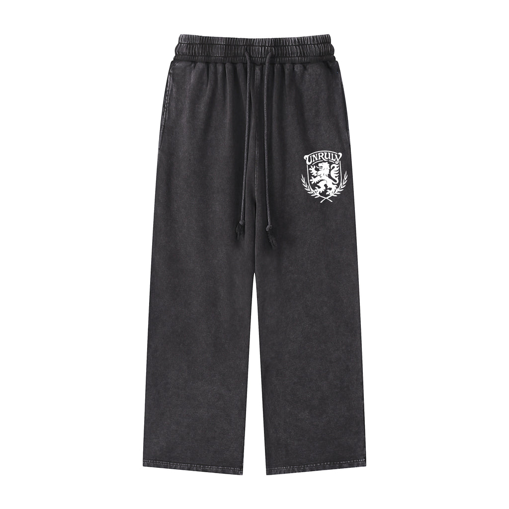 "CREST" SWEAT PANTS (BLACK)