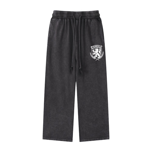 "CREST" SWEAT PANTS (BLACK)