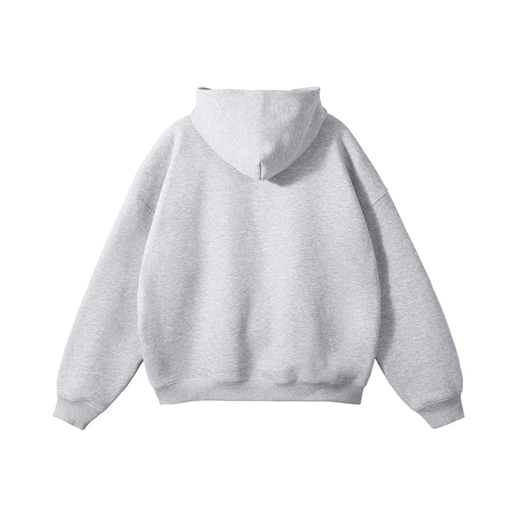 "I'M BORING BABY" PULLOVER HOODIE (HEATHER GREY)