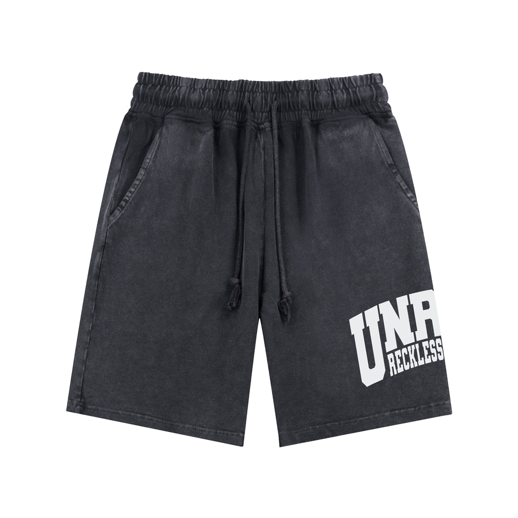 "VARSITY" SWEAT SHORTS (BLACK)