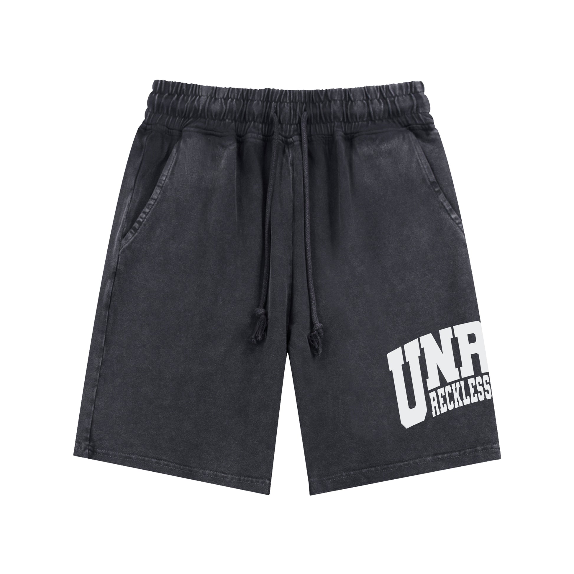 "VARSITY" SWEAT SHORTS (BLACK)