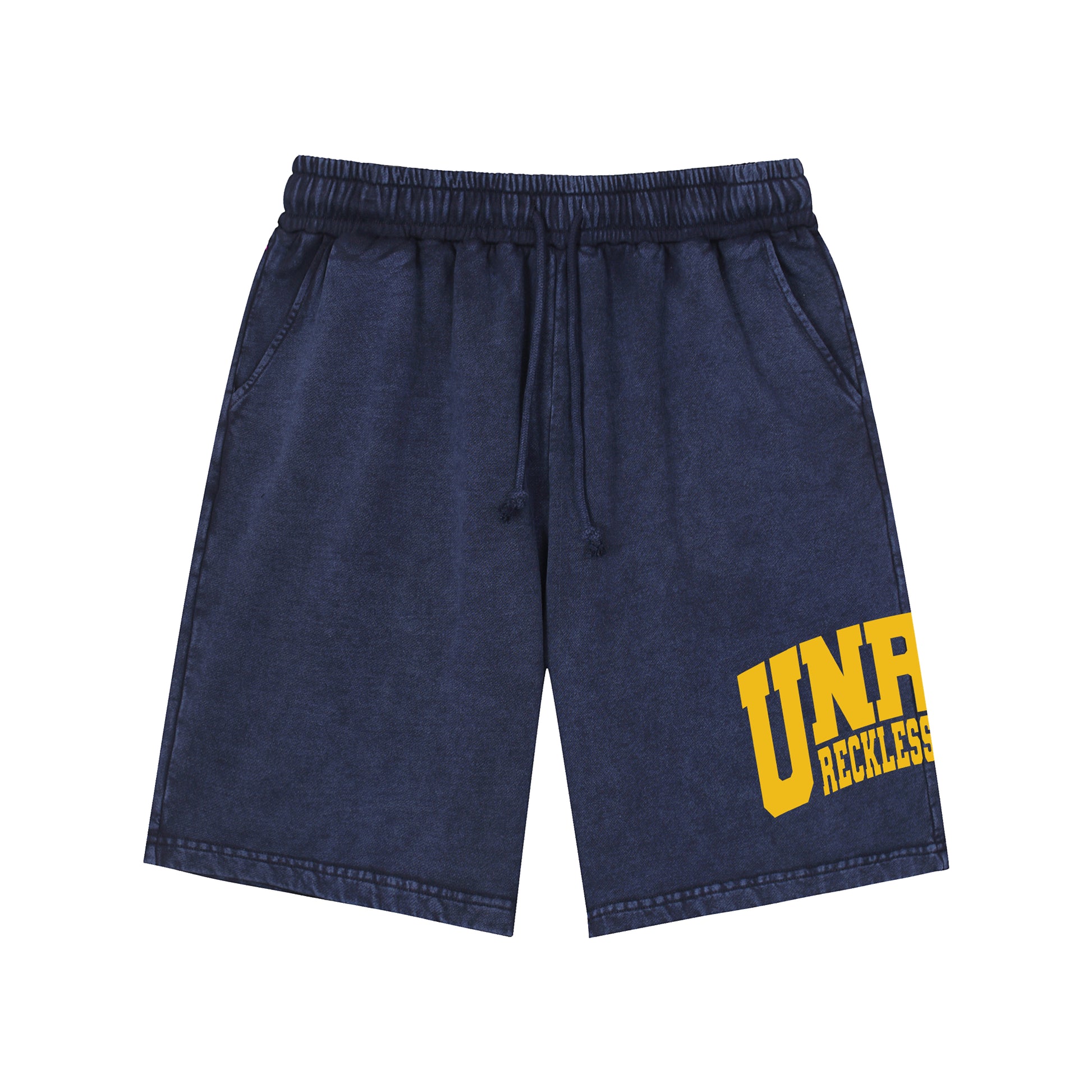 "VARSITY" SWEAT SHORTS (NAVY)